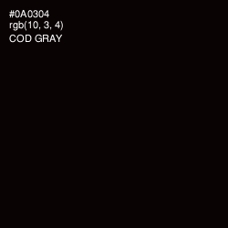 #0A0304 - Cod Gray Color Image
